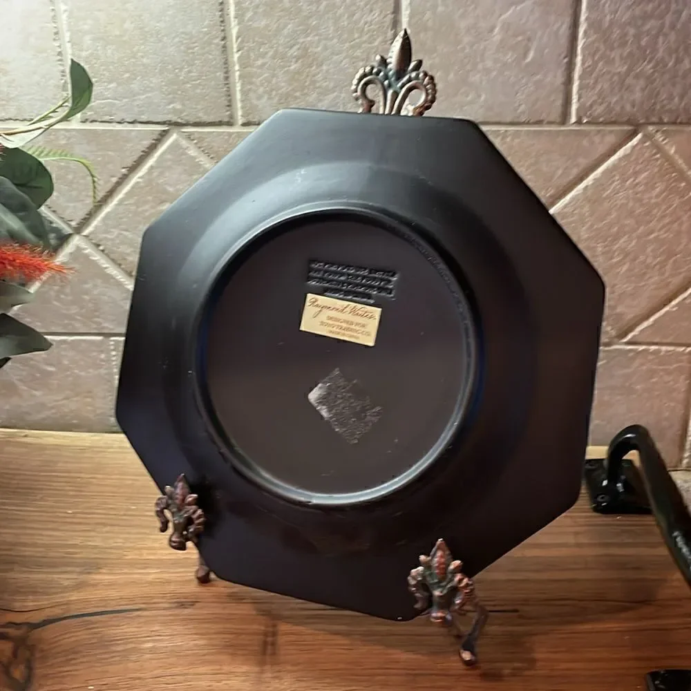 Decorative Heptagon Wall Plate Chargers (Set of 2) - Plates/Chargers Only.